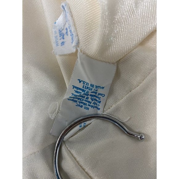 QUEENS WAY TO FASHION LINGERIE Large Ivory Camisole Top Lingerie Lace Tank Shell - Picture 10 of 11